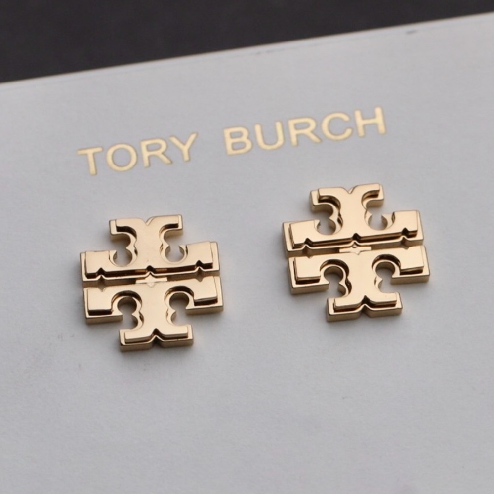 Tory Burch Small Logo Stud Earrings